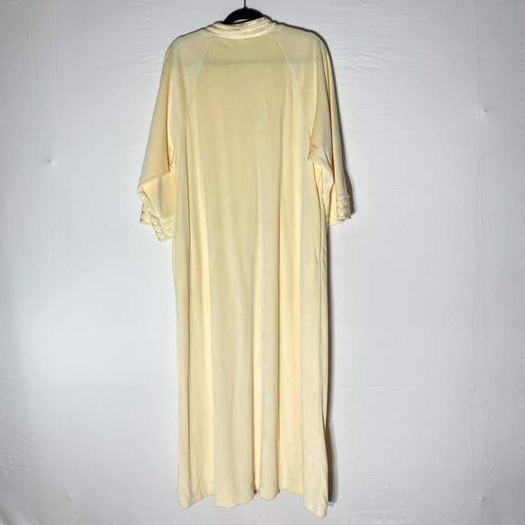 Vintage Conrad Elegant Cream Velvety Nightgown Housecoat Robe L - Picture 2 of 16